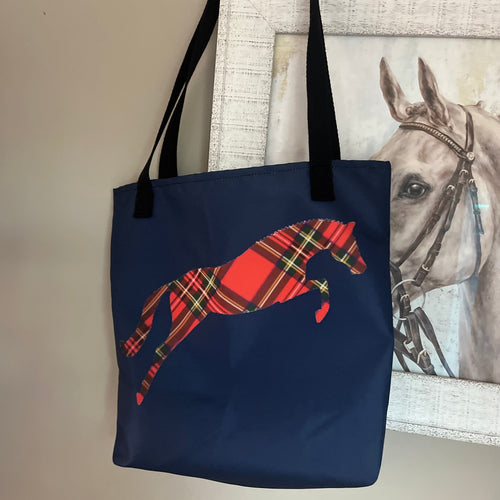 Plaid Horse Tote bag